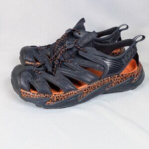 HOKA ONE ONE Hopara Sandals Black Orange Men's 9.5 W10.5